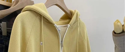 Designed embroidered squirrel hooded sweatshirt for women in spring and autumn loose and versatile American style lazy jacket Street King Limited