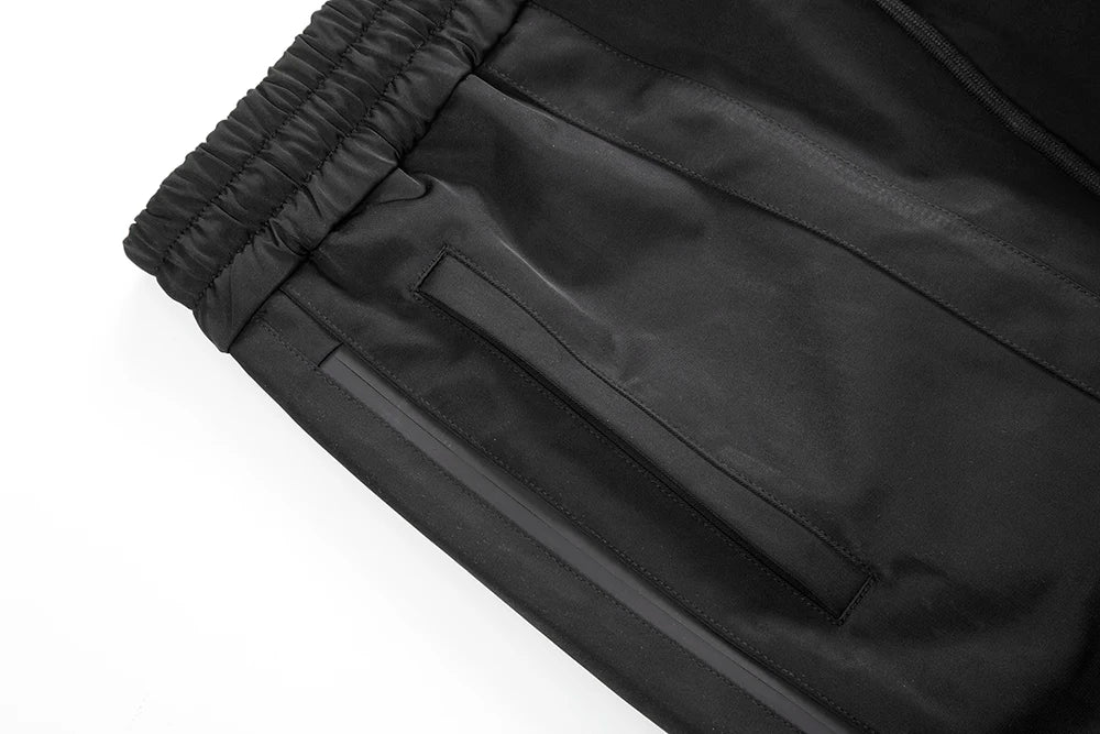 y2k functional double zipper nylon vibe casual track pants for men straight ropa hombre baggy cargos patchwork loose trousers unique cargo style 2504