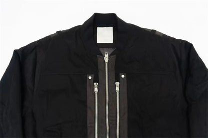 undermycar 2023 deconstructed multi zipper autumn winter flight jacket unique default style 3822