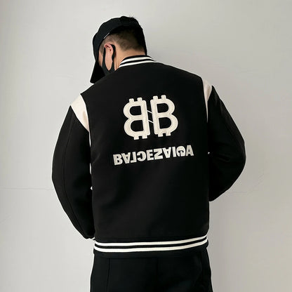 men thicken quilted baseball jacket women streetwear fashion hip hop loose casual padded cotton parkas coat unisex outerwear clean everyday pants