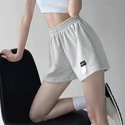Women's Shorts 2023 Summer High Waisted Sports Shorts Loose Bottoms Female Casual Elastic Waist Hot Pants Solid Color Homewear Street King Limited