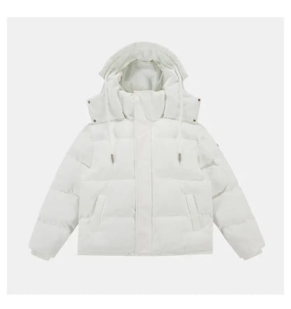 men women winter fashion loose casual cotton padded hooded parkas jacket campus boy gril thicken warm snow coat outerwear unique default style 1101