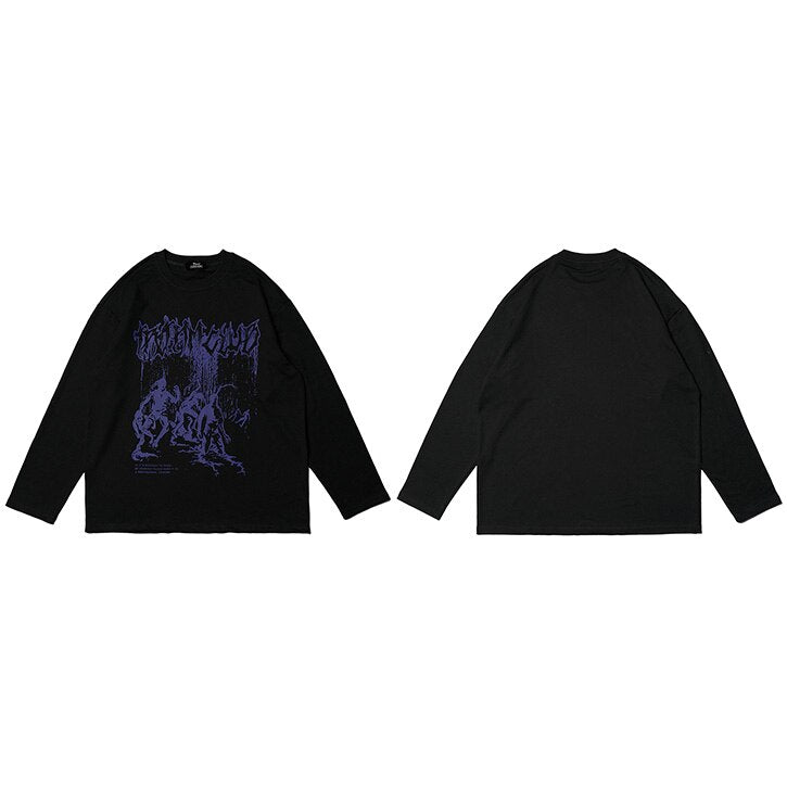 "Fallen Knight" Unisex Men Women Streetwear Graphic Sweatshirt Daulet Apparel