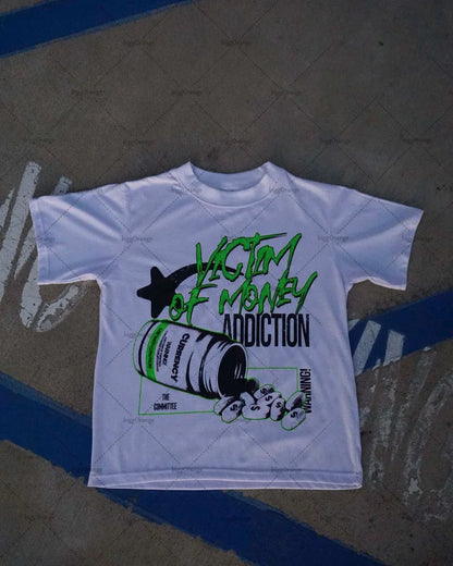 Y2K New High Street Clothing Gothic Print Oversized T-Shirt Women's 2023 Loose and Versatile Casual Short-Sleeved T-Shirt Women Street King Limited