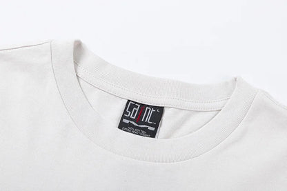 SAINT Short Sleeve Top Tees Men Woman Best Quality Space Exploration Cartoon Photo O-Neck Versatile T Shirt Street King Limited