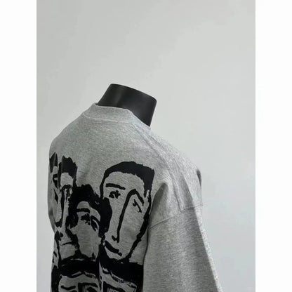 Summer retro American men and women trend personalized graphic T-shirt top for couples loose casual Harajuku short sleeved shirt Street King Limited