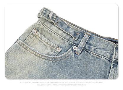Straight Jeans with torn knees Street King Limited