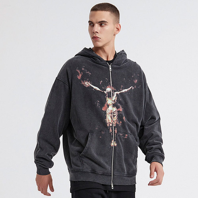 "Flame On Fire" Unisex Men Women Streetwear Graphic Hoodie Daulet Apparel