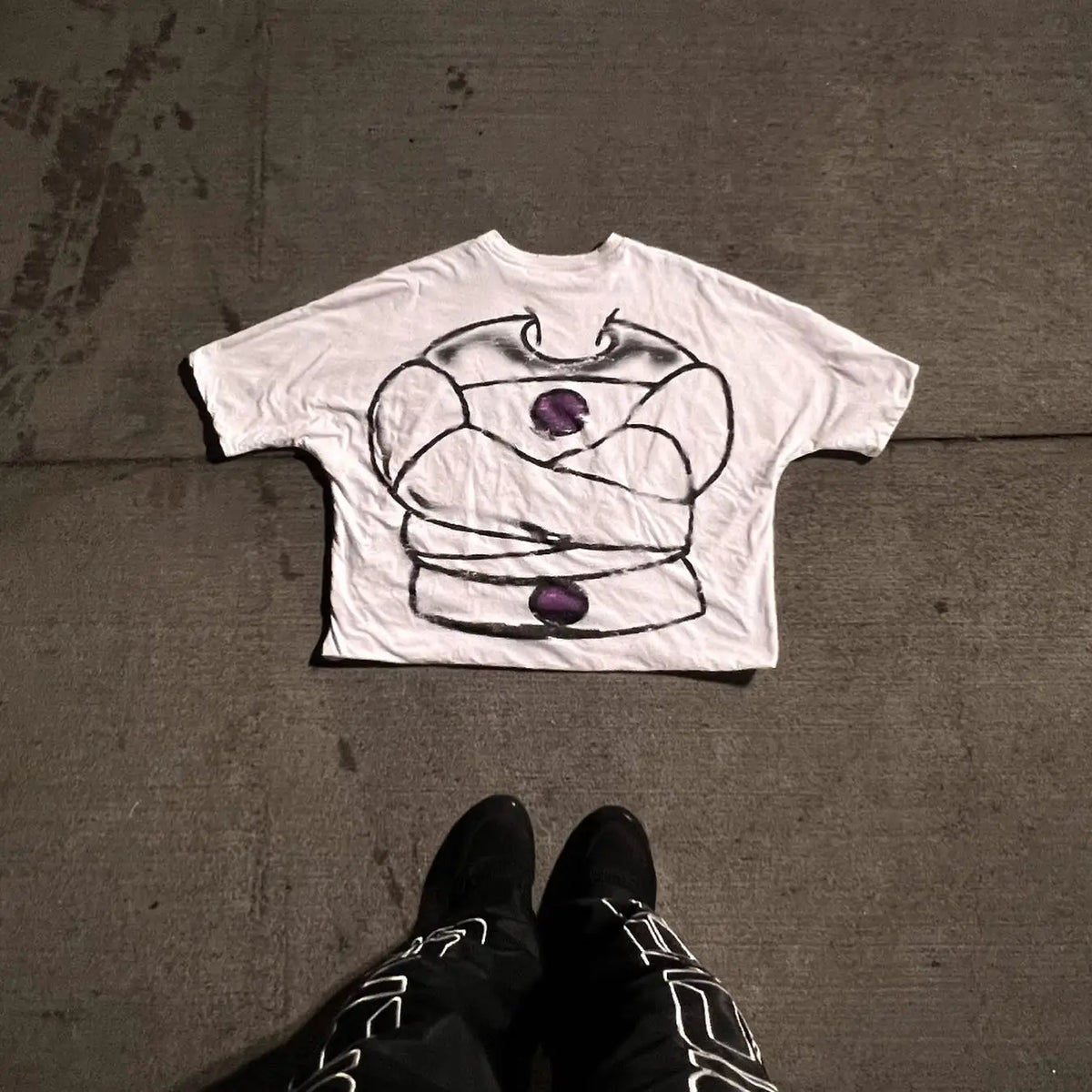 American fashion trend letter print oversized round T-shirt men's street hip-hop casual Harajuku loose short-sleeved top Street King Limited