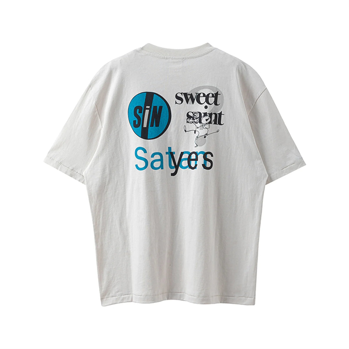 Retro Summer Vintage Letter Print High-Street Streetwear Casual Loose T-Shirt Tops Street King Limited