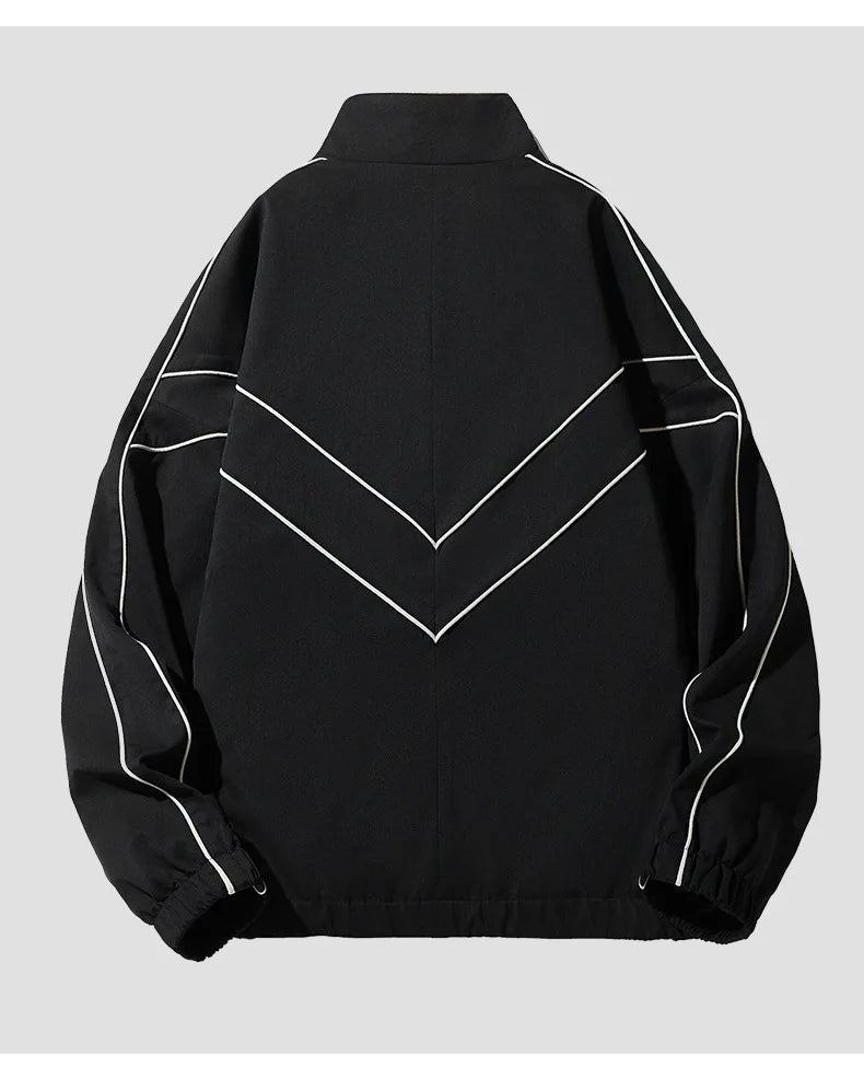 mens casual jackets oversized outdoor stand collar baseball coat spring casual varsity coat running fashion windbreaker unisex unique default style 3840