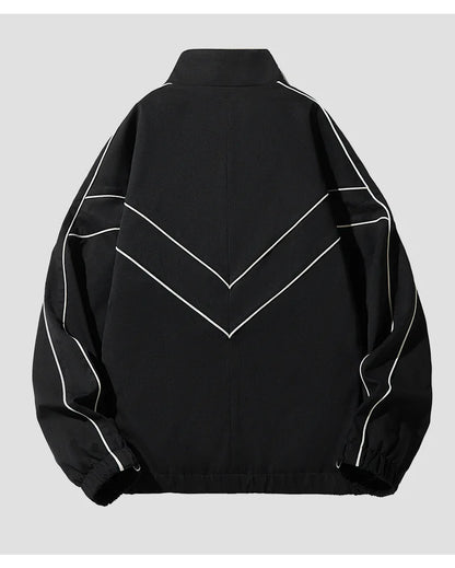 mens casual jackets oversized outdoor stand collar baseball coat spring casual varsity coat running fashion windbreaker unisex unique default style 3840