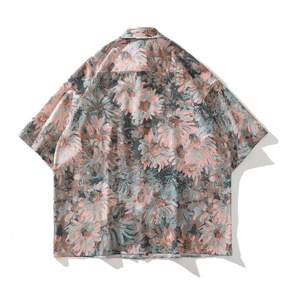 "Summer Leafs" Unisex Men Women Streetwear Graphic Shirt Daulet Apparel