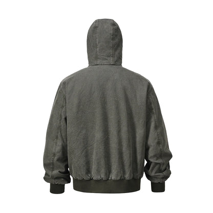 y2k vintage washed winter hooded padded cotton jacket for men and women lapel baggy casual ropa chaquetas hombre thick coat minimalist street pants