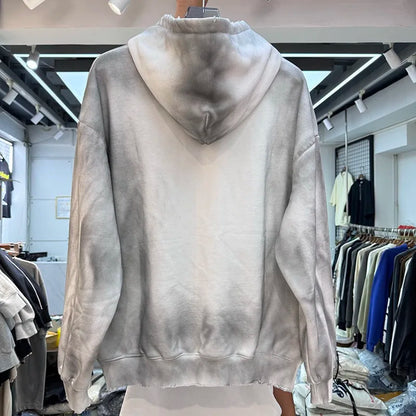 24AW do dirty damage print fleece hoodie Street King Limited