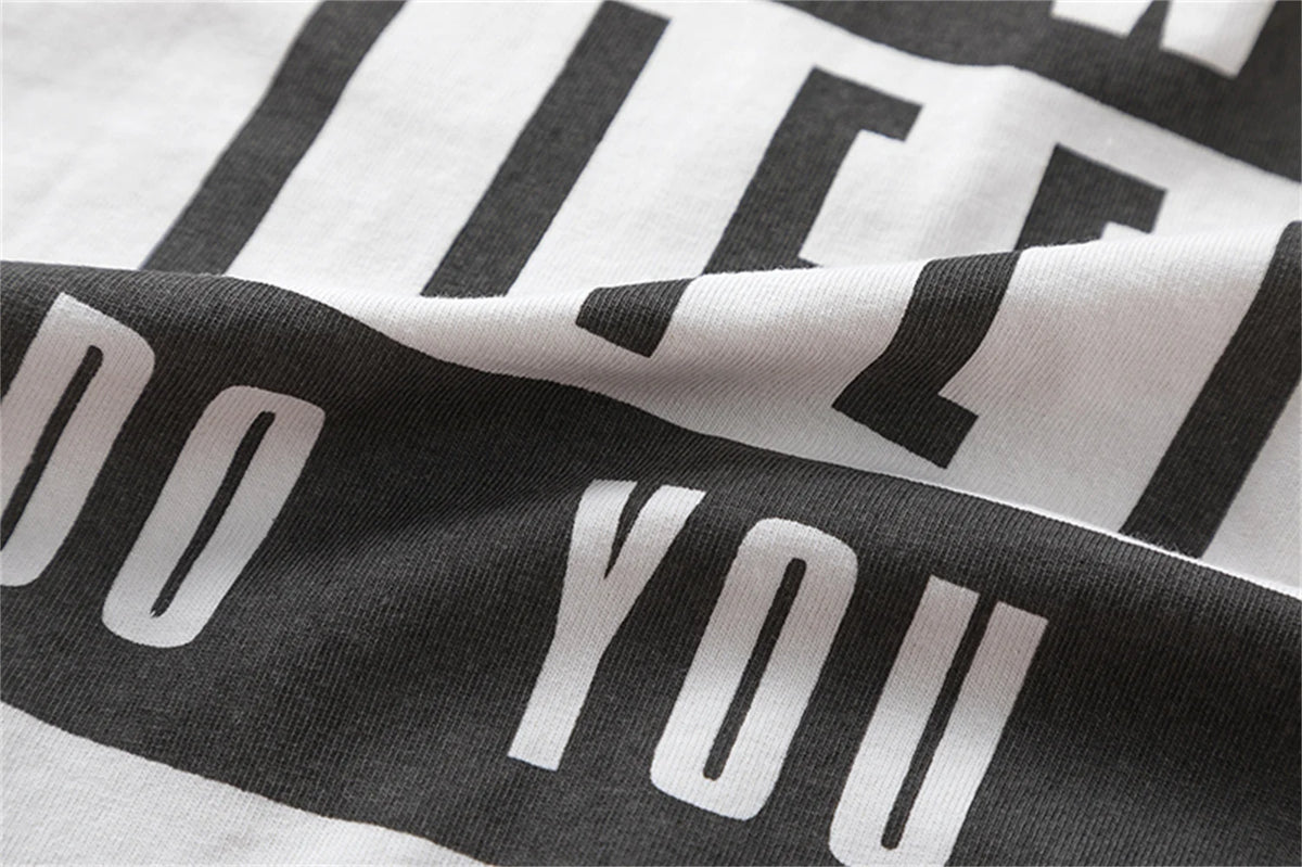 Summer Vintage Retro Letter Print High-Street Loose Casual Cotton T-Shirt Tops Street King Limited