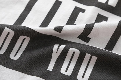 Summer Vintage Retro Letter Print High-Street Loose Casual Cotton T-Shirt Tops Street King Limited