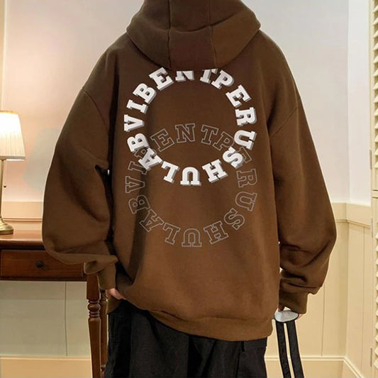 Autumn Hip Hop Letter Printed Pullovers Hoodies For Men Casual Fleece Streetwear Oversize Hoody Y2K Vintage Fashion Sweatshirts Street King Limited