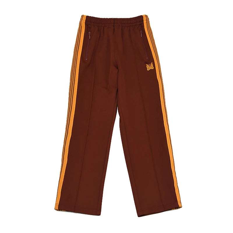 good quality brown motion casual pants men woman lovers trend side edge weaving embroidery drawstring loose trousers unique default style 4804