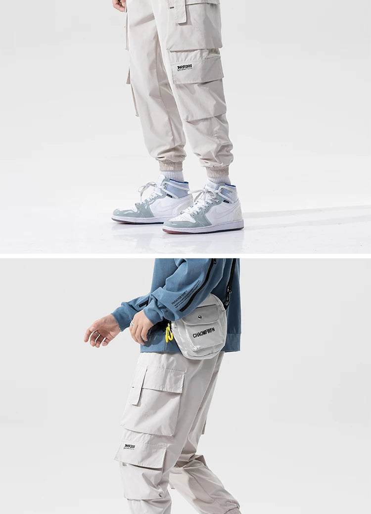 streetwear mens hip hop jogging pants casual men trousers big size loose sweatpants male 2023 new multi pocket harem pants 5xl unique joggers style 2704