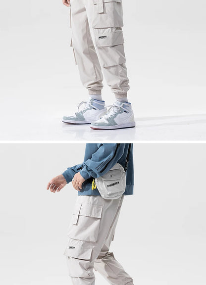 streetwear mens hip hop jogging pants casual men trousers big size loose sweatpants male 2023 new multi pocket harem pants 5xl unique joggers style 2704