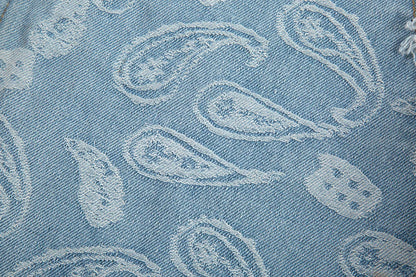 y2k frayed urban cashew flower full print patchwork baggy flare jeans for men straight pantalones hombre oversize denim trousers unique jeans style 3511