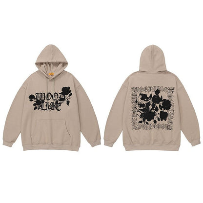 "Black Roses" Unisex Men Women Streetwear Graphic Hoodie Daulet Apparel