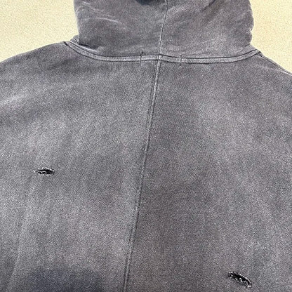 Gradient washing destroys vintage hoodies Street King Limited