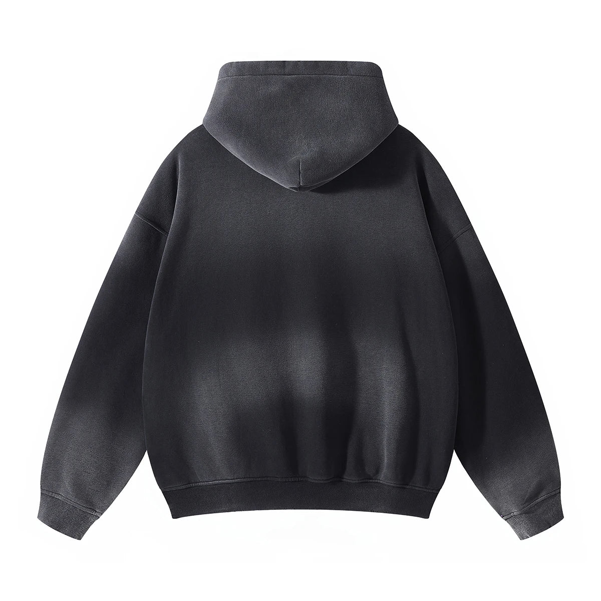 Autumn and Winter Washing Spray Dyeing Baggy Hoodies Distressed Hip Hop Gradient Men's and Women's Oversize Hooded Sweatshirts Street King Limited