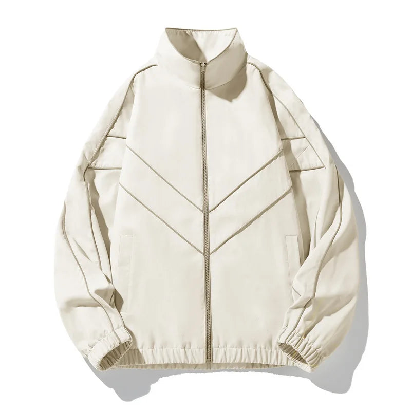 mens casual jackets oversized outdoor stand collar baseball coat spring casual varsity coat running fashion windbreaker unisex unique default style 3843