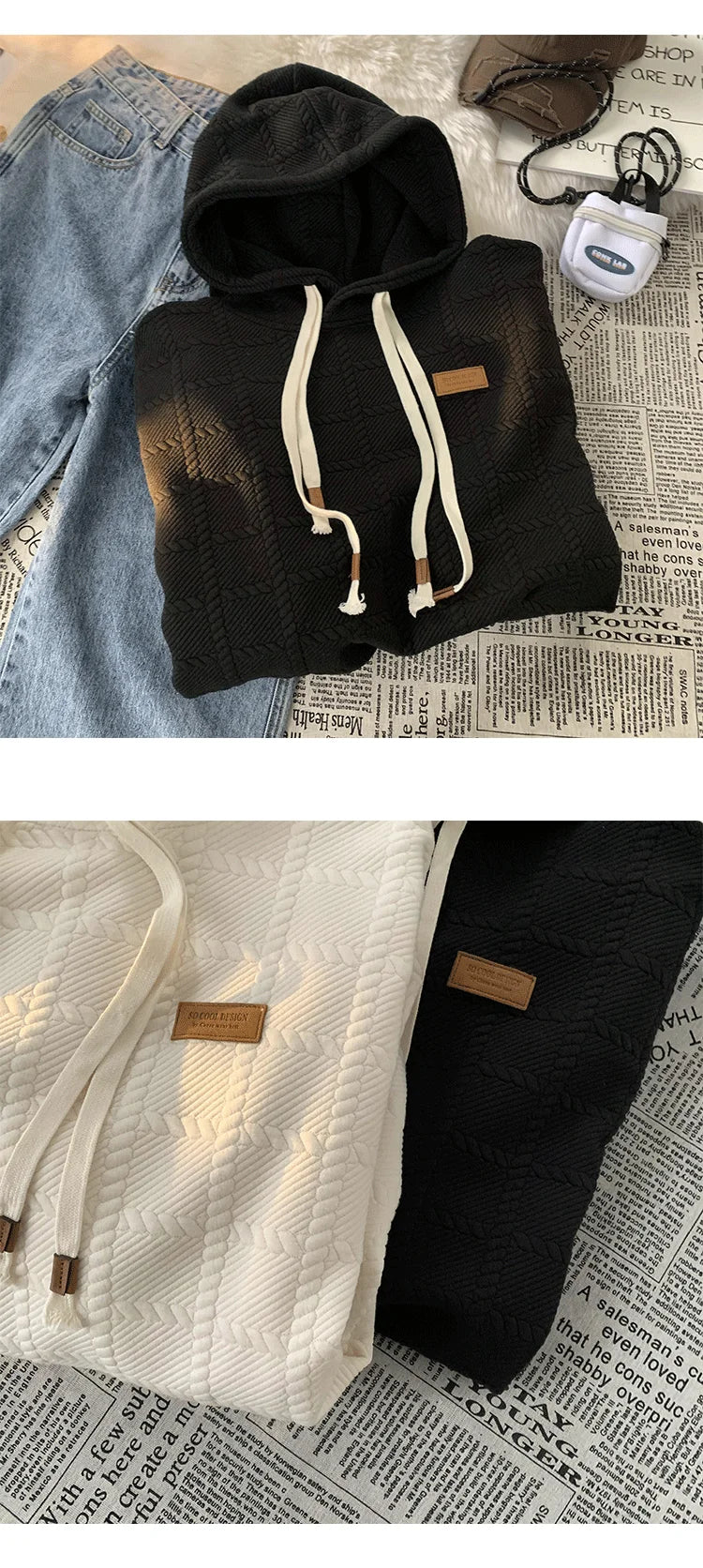 Korean Solid Color Hoodie Men's Autumn Loose Hooded Sweatshirt Fashion Brand Hoodies Harajuku Male Pullovers Street King Limited