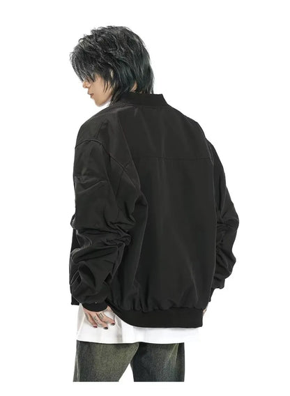 american street pilot jacket mens spring irregular trend loose tooling male coats zipper multiple pockets couple baseball jersey unique default style 3305