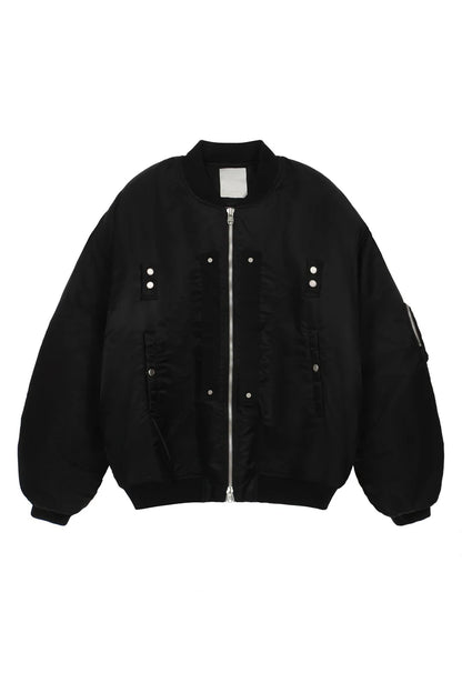 undermycar 2023 new high street fashion brand high quality multi pocket flight jacket cotton coat black unique default style 3623