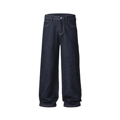 classic primary color jeans mens loose casual straight cleanfit fashion denim jeans pants man streetwear jeans trousers denim street jeans