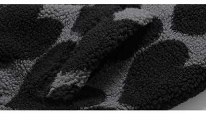 winter lambswool coat men casual streetwear grimace print parka hip hop grain fleece coat loose college warm outwear unisex new unique default style 4972