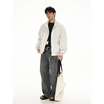 2025 spring new fashion waterproof bomber jacket men streetwear fashion loose casual motorcycle jacke boyfriend cargo coat utility cargo pants