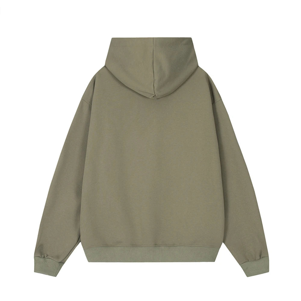 Hip Hop Punk Hoodie Sweatshirt 2023 Autumn Zipper Design Solid Color Hoodies Pullover Harajuku Cotton Sweat Shirt Street King Limited