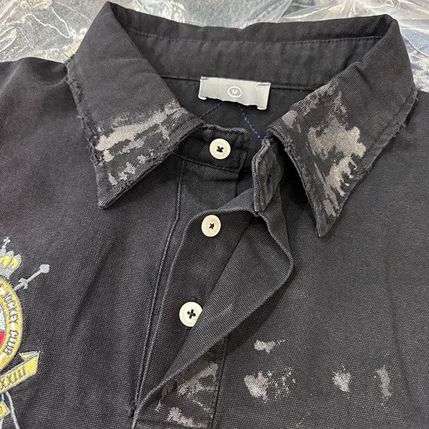 Embroidered patchwork shirt Street King Limited