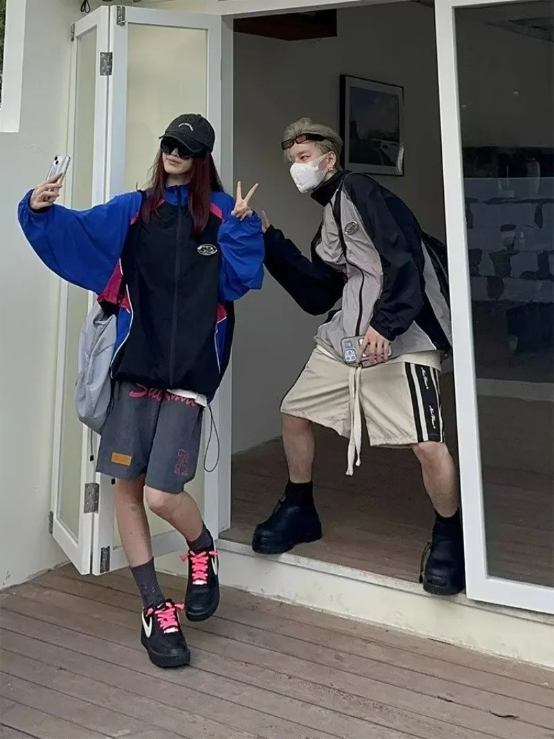 new sport charge jacket mens korean trend color blocking quick drying thin coats summer outdoor sunscreen casual windbreaker unique default style 1932