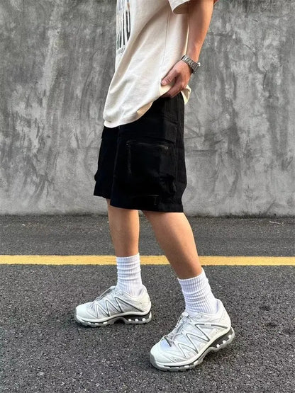 Mens Cotton Cargo Shorts Men Multi Pocket Solid Tactical Cargo Shrots Men's Outdoor Breathable Military Shorts Male 2024 Summer Street King Limited