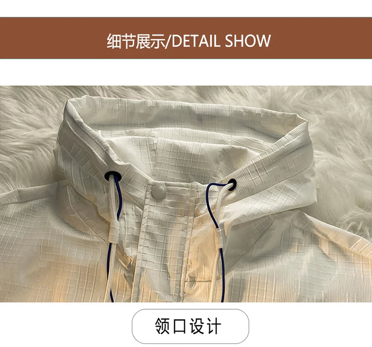 korean style punch jacket men autumn new epaulet design hooded jackets waterproof windproof loose unisex coats unique default style 5085