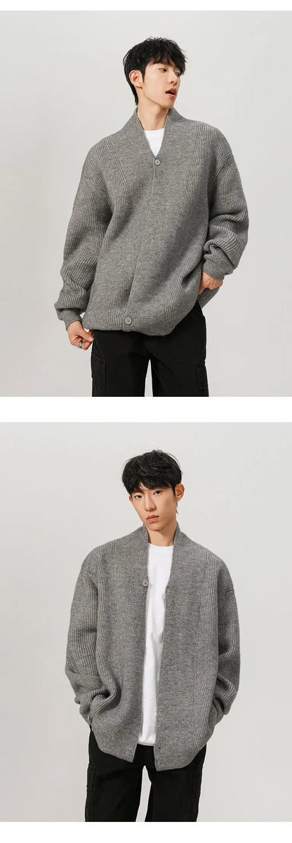 Cardigan Robe Sweater Men Loose Casual Retro Fashion Knitted Cardigan Cloak Coat Streetwear Knitwear Sweater Jacket Street King Limited