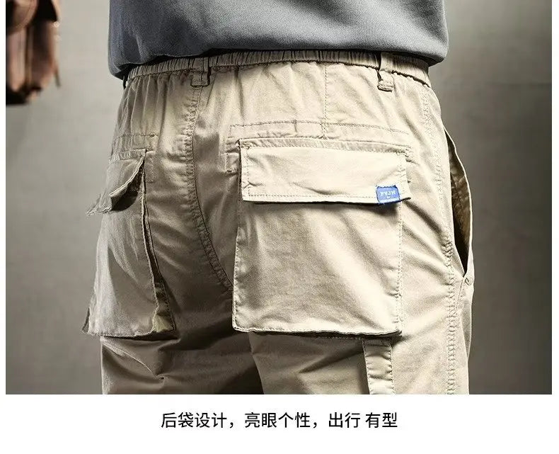Fashion Men's Pant Korean Trend Streetwear Cargo Pants Joggers Pants Men Casual Men Clothing Elastic Waist Spliced Men Trousers Street King Limited