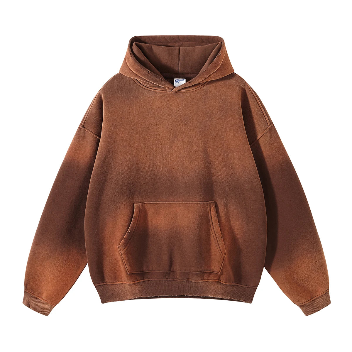 Autumn and Winter Washing Spray Dyeing Baggy Hoodies Distressed Hip Hop Gradient Men's and Women's Oversize Hooded Sweatshirts Street King Limited