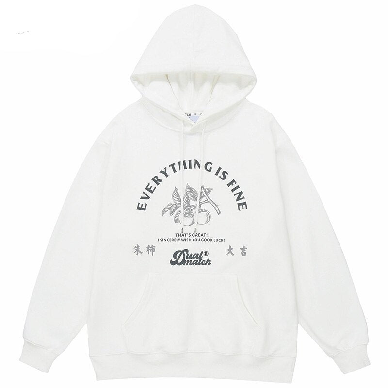 "Everything Is Fine" Unisex Men Women Streetwear Graphic Hoodie Daulet Apparel
