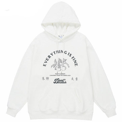 "Everything Is Fine" Unisex Men Women Streetwear Graphic Hoodie Daulet Apparel