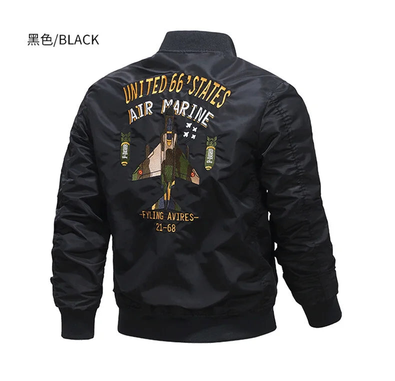 mens spring and autumn thin army green black yellow motorcycle pilot baseball uniform sports jacket mens hip hop style jacket unique default style 1487