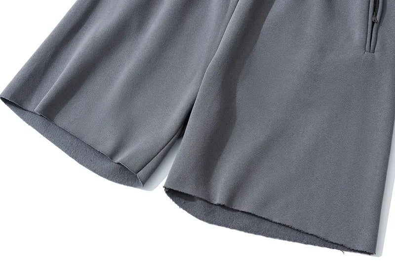 Good Quality New Kanye West Shorts High Street Chaopai Heavyweight Curled Edge Oversized Motion Casual Breeches Street King Limited