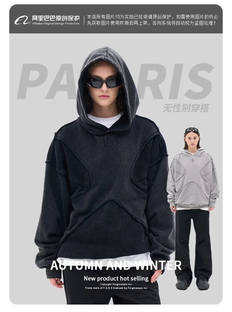 Reverse design process solid color hoodie Street King Limited