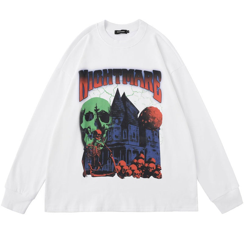 "Nightmare" Unisex Men Women Streetwear Graphic Sweatshirt Daulet Apparel